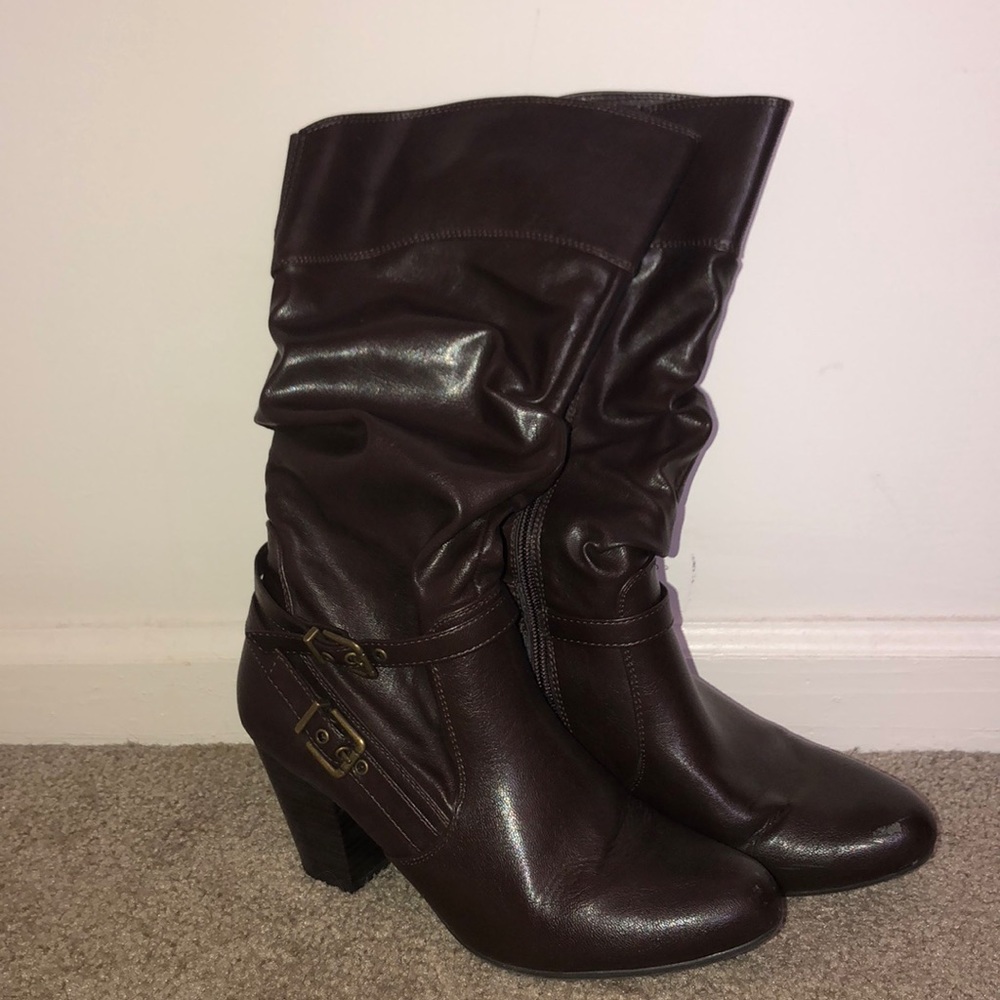 tall brown boots